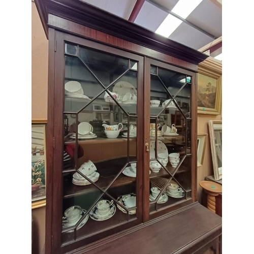 515 - Vintage Mahogany Astragal Glazed Library Bookcase