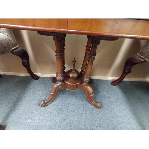 521 - Victorian Inlaid Walnut Games Table