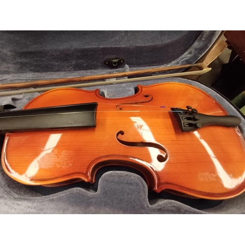 541 - Cased Violin and Bow