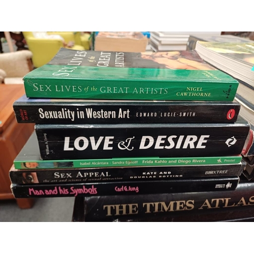 605 - Good mixed lot of Art Interest - Erotica and a large Times Atlas