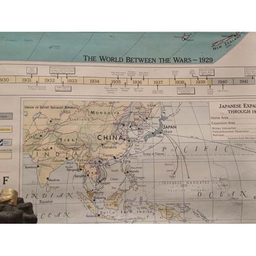 62 - Background of World War 2 Map Published by Denoyer-Geppert & Co. Chicago 