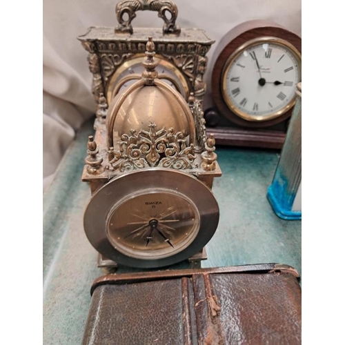 621 - Nice lot of Vintage Clocks including a small Lantern Clock