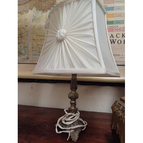 64 - Cut Glass Table Lamp and another