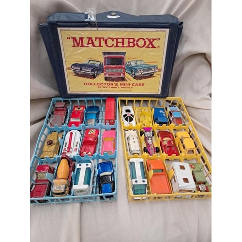 668 - Matchbox Collectors Mini Case with 24 Model Cars