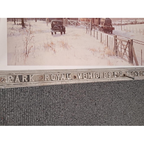 702 - Railwayana interest - Train Guard Flag, Print, Stamps, Book by Maurice Bray and an Aluminum Machine ... 