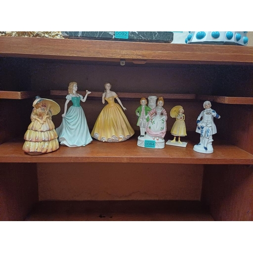 84 - Two Royal Doulton Figures and 4 others