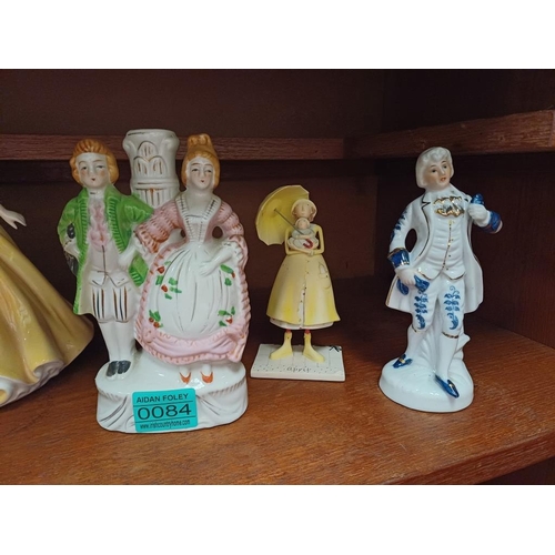 84 - Two Royal Doulton Figures and 4 others