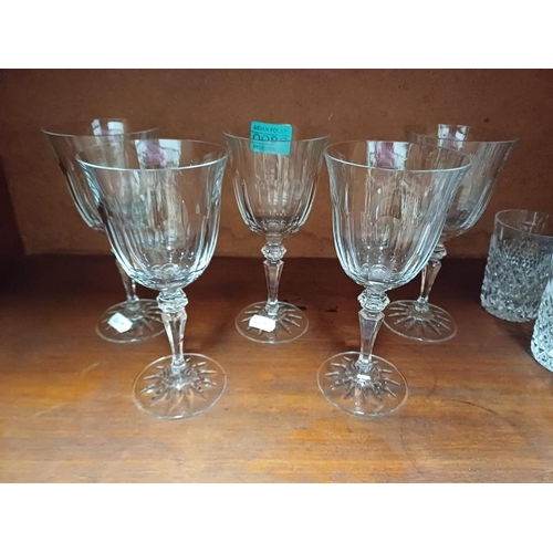 86 - Six Whiskey Tumblers and 5 Wine Glasses