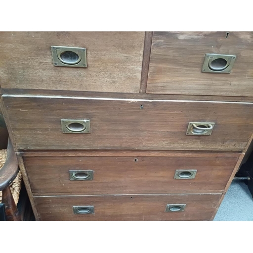 108 - Georgian Mahogany Military Chest