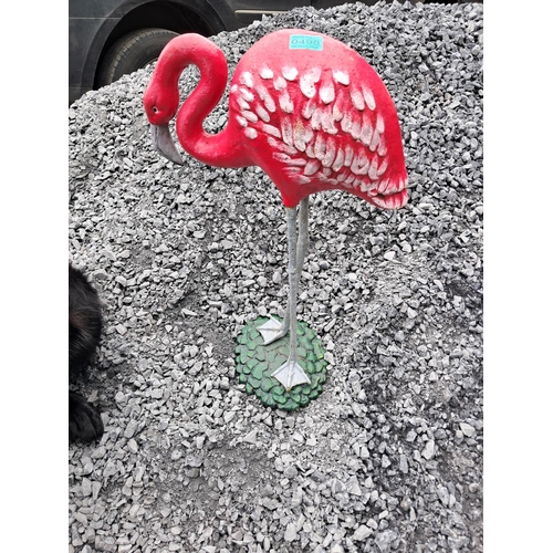 498 - Cast Iron Flamingo (58cm Tall)