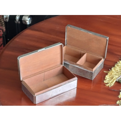 724 - Two Solid Silver Cigarette Cases