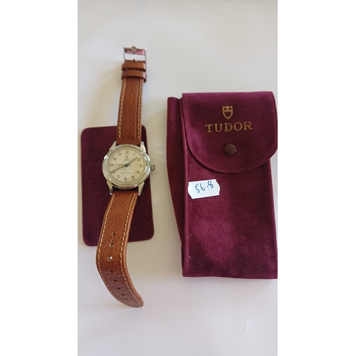 567 - Tudor Wristwatch 4540 on leather strap (recently services)