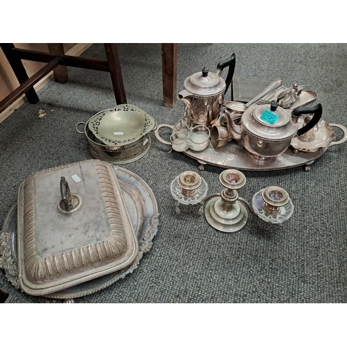 125 - Collection of Silver Plated items including Tea Pots