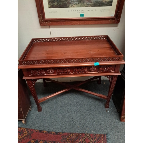 146 - Chippendale Style Mahogany Silver Table