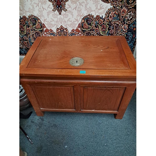 166 - Vintage Hardwood Coffee Table with Storage