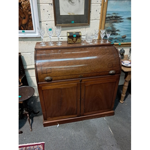 179 - Victorian Mahogany Cylinder Bureau