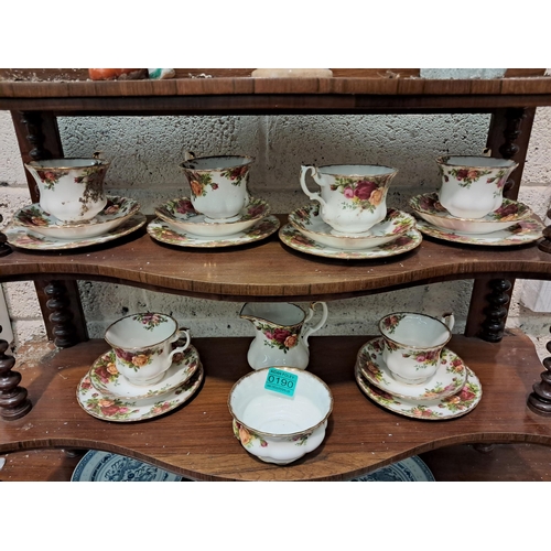 190 - Royal Albert Old Country Rose 21 Piece Tea Set