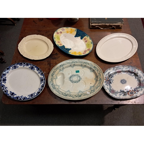 196 - Mixed lot of 6 Porcelain Platters