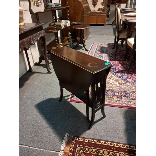 244 - Edwardian Mahogany Oval Drop Leaf Sutherland Table