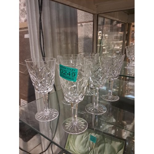 249 - Six Waterford Stem Glasses (2 patterns 4+2)