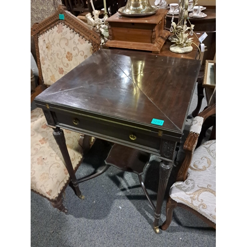 283 - Edwardian Mahogany Envelope Games Table