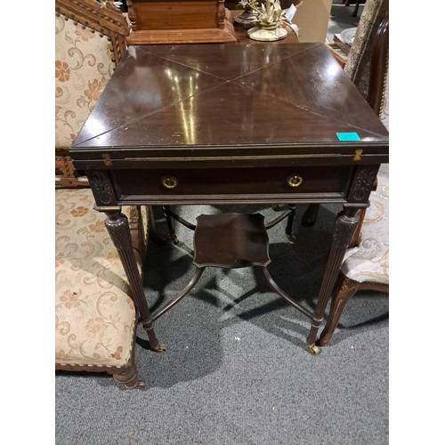 283 - Edwardian Mahogany Envelope Games Table