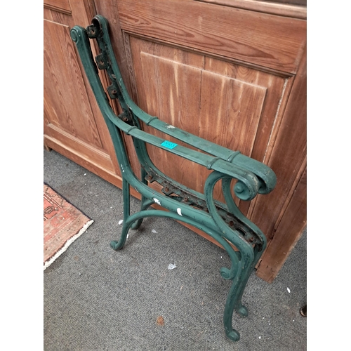 3 - Set of Antique Cast Iron Garden Seat Ends