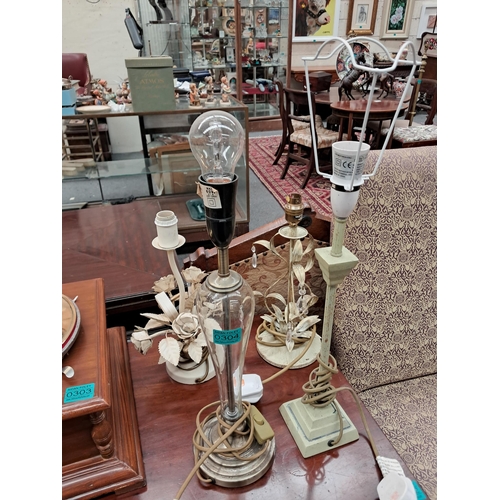 304 - Pair of Decorative Metal Table Lamps and 2 others