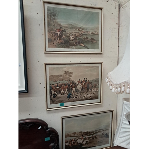 31 - Set of 3 Framed Hunting Prints - After Turner 