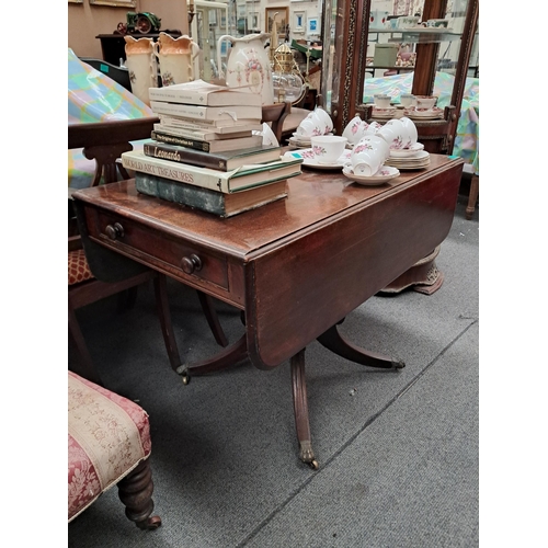 314 - Regency Mahogany Pembroke Table on turned pod