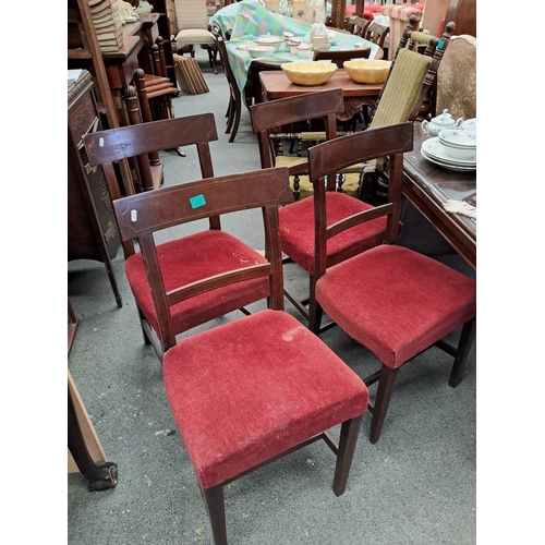 320 - Set of 4 Inlaid Mahogany Regency Dining Chairs