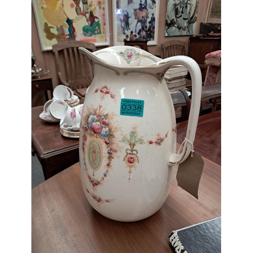 338 - Crown Devon Water Jug