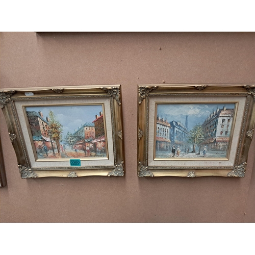 350 - Pair of Gilt Framed Parisian Street Scenes