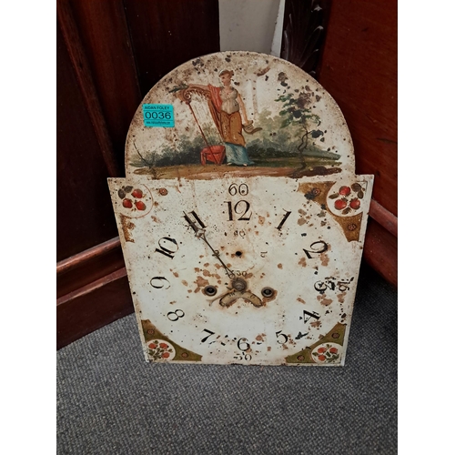 36 - Victorian painted Arch Dial Longcase Clock Movement