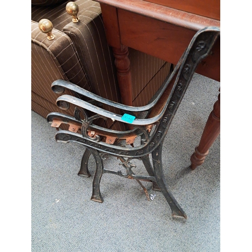 46 - Pair of Cast Iron Garden Seat Ends