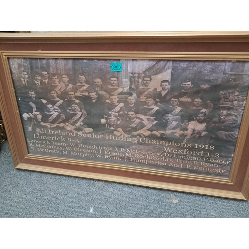 63 - Framed Print of The Limerick Hurling Team 