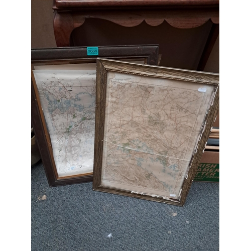 69 - Two Framed Ordnance Survey Maps 