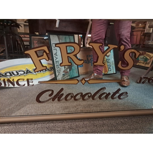 924 - Fry's Chocolate Advertising Mirror (115cm x 65cm)