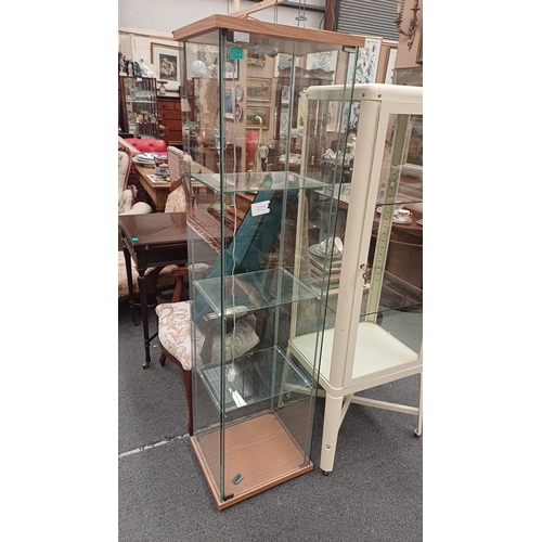 281 - Glass Display Cabinet - 4 Shelves (165cm x 43cm x 37cm)