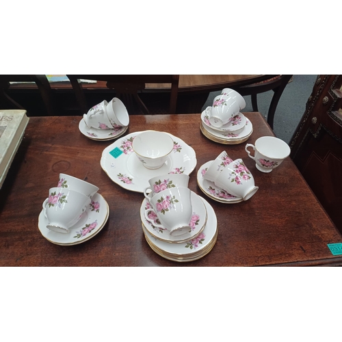 315 - Queen Anne Floral Bone China Tea Set