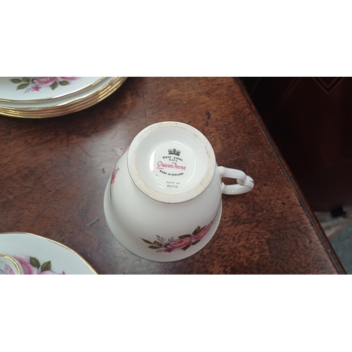 315 - Queen Anne Floral Bone China Tea Set