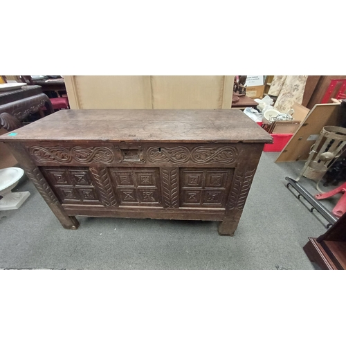 373 - Georgian Oak Panel Coffer