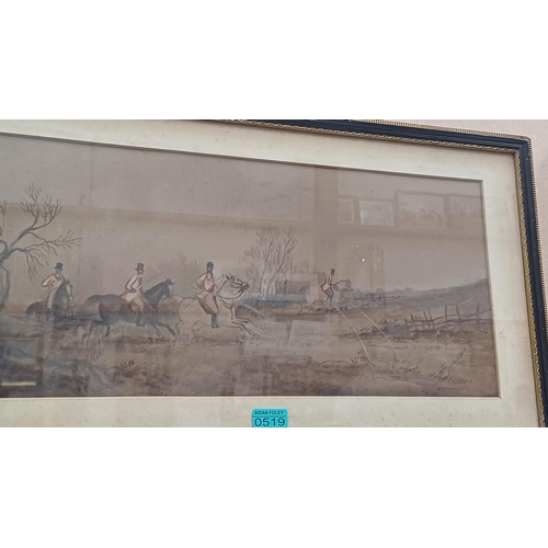 519 - Pair of 19th Century Framed Hunting Prints