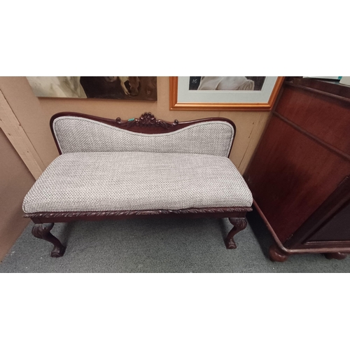 525 - Vintage Mahogany Window Seat or Bedroom Stool