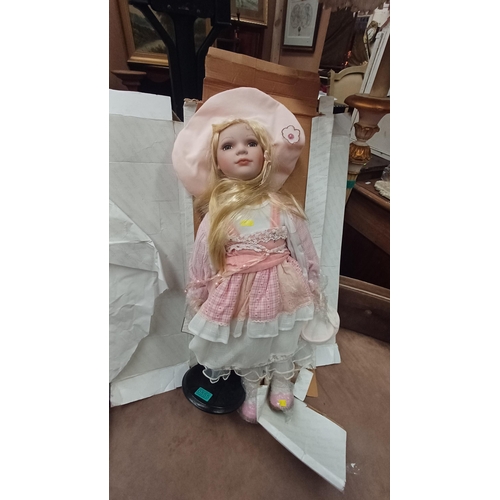 555 - Alberon Collectible Doll Figure on Stand (68cm Tall)