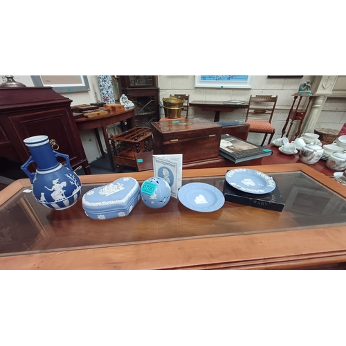 700 - Collection of Blue Wedgewood Parianware China