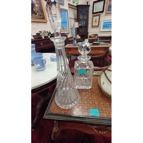 704 - Two Cut Glass Decanters