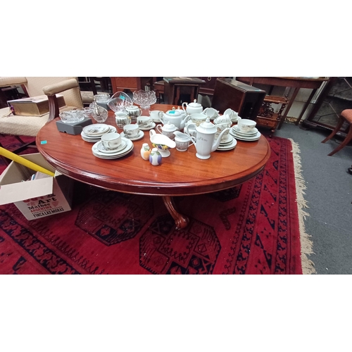 713 - Victorian Mahogany Oval Breakfast Table now lowered to Coffee Table height