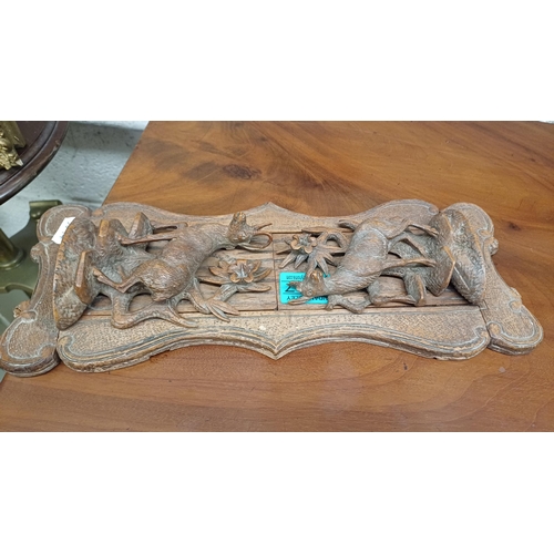 737 - 19th Century Carved Wood Book Stand - possibly Black Forest