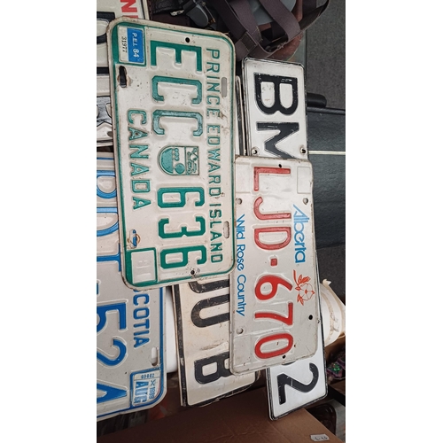 748 - Good Collection of Vehicle Number Plates mainly American (17)